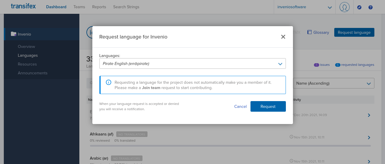 transifex request language