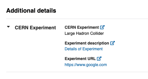 Custom fields in additional details section