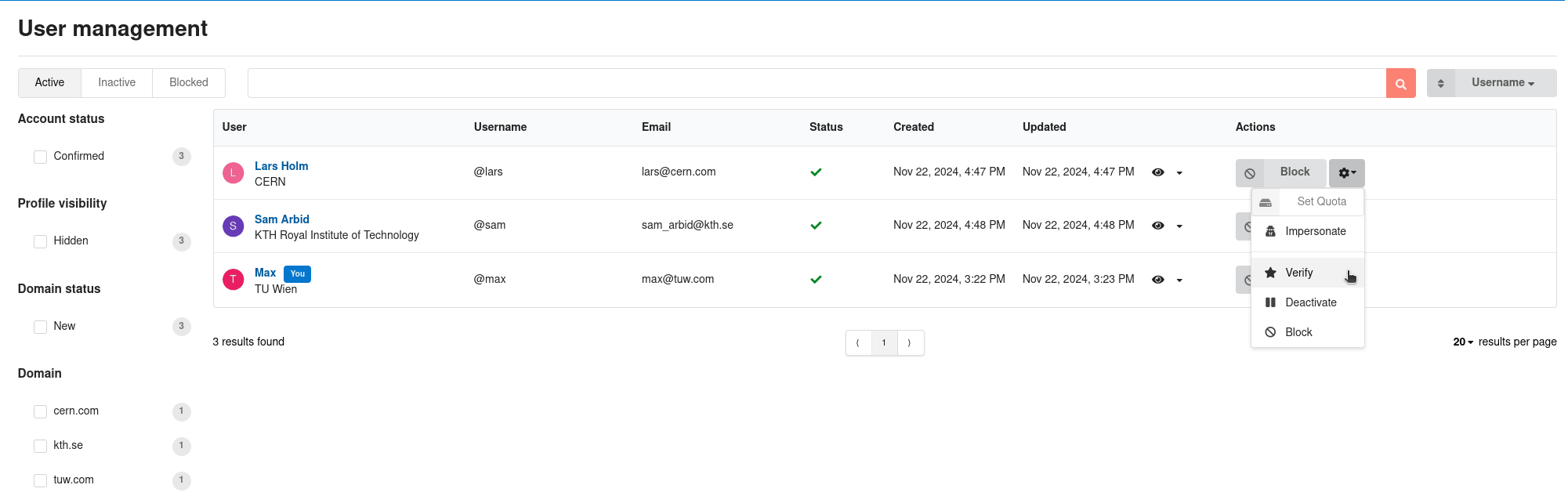 The User Management